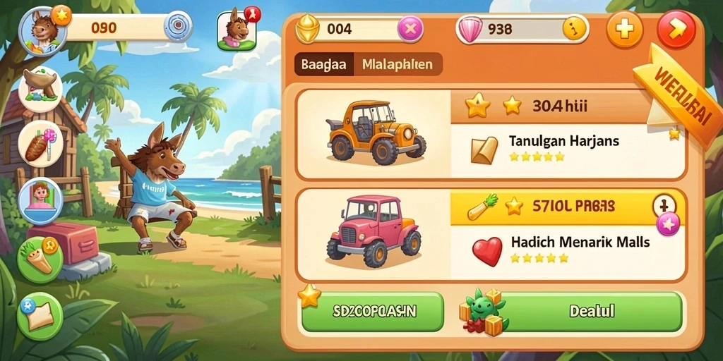 Screenshot saat karakter utama menjelajahi hutan misterius.