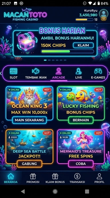 Galeri pratinjau visual macantoto build APK resmi terbaru